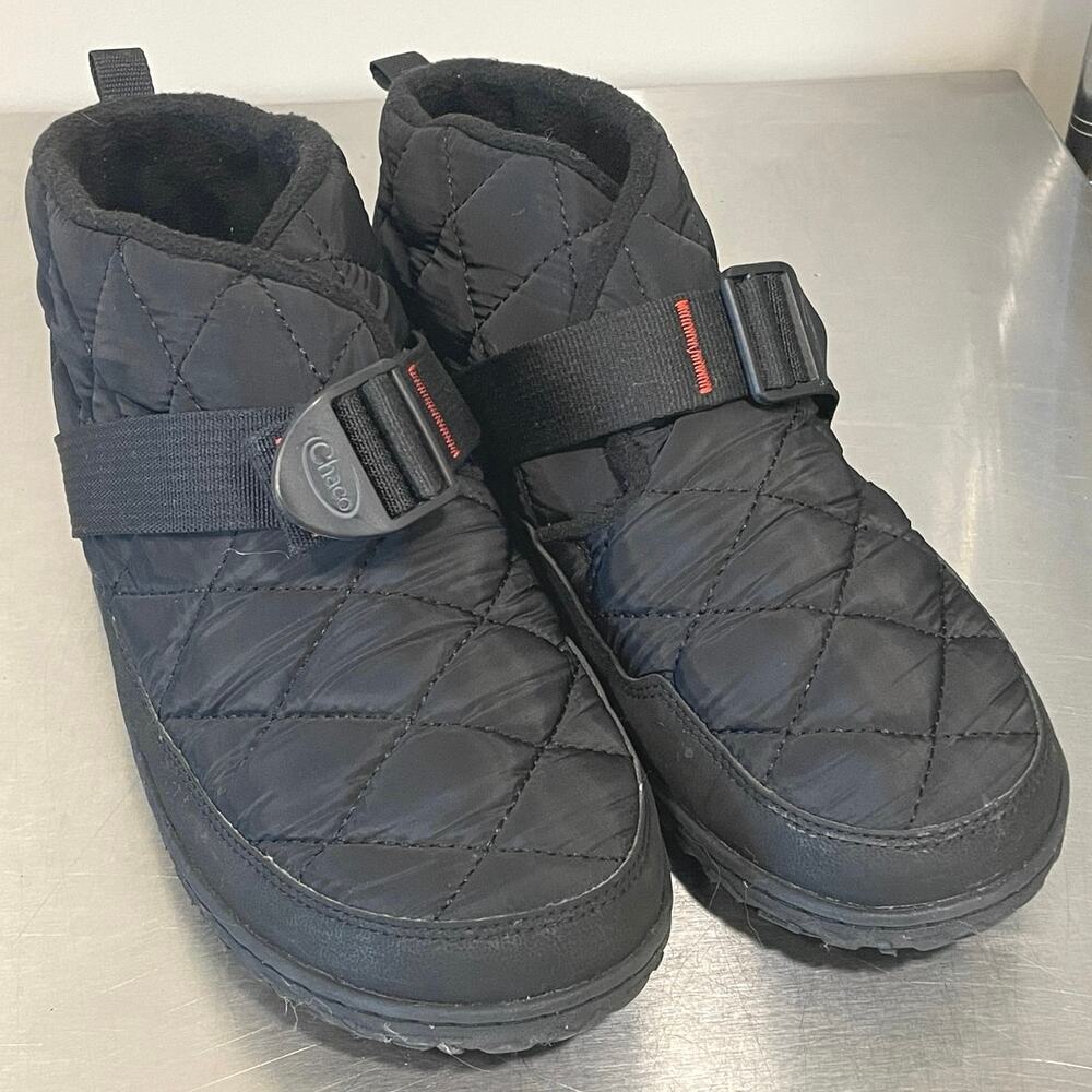 Chaco Ramble Puff Shoes Womens Size 10 Black Outdoor Slipper Comfort Ankle Boots